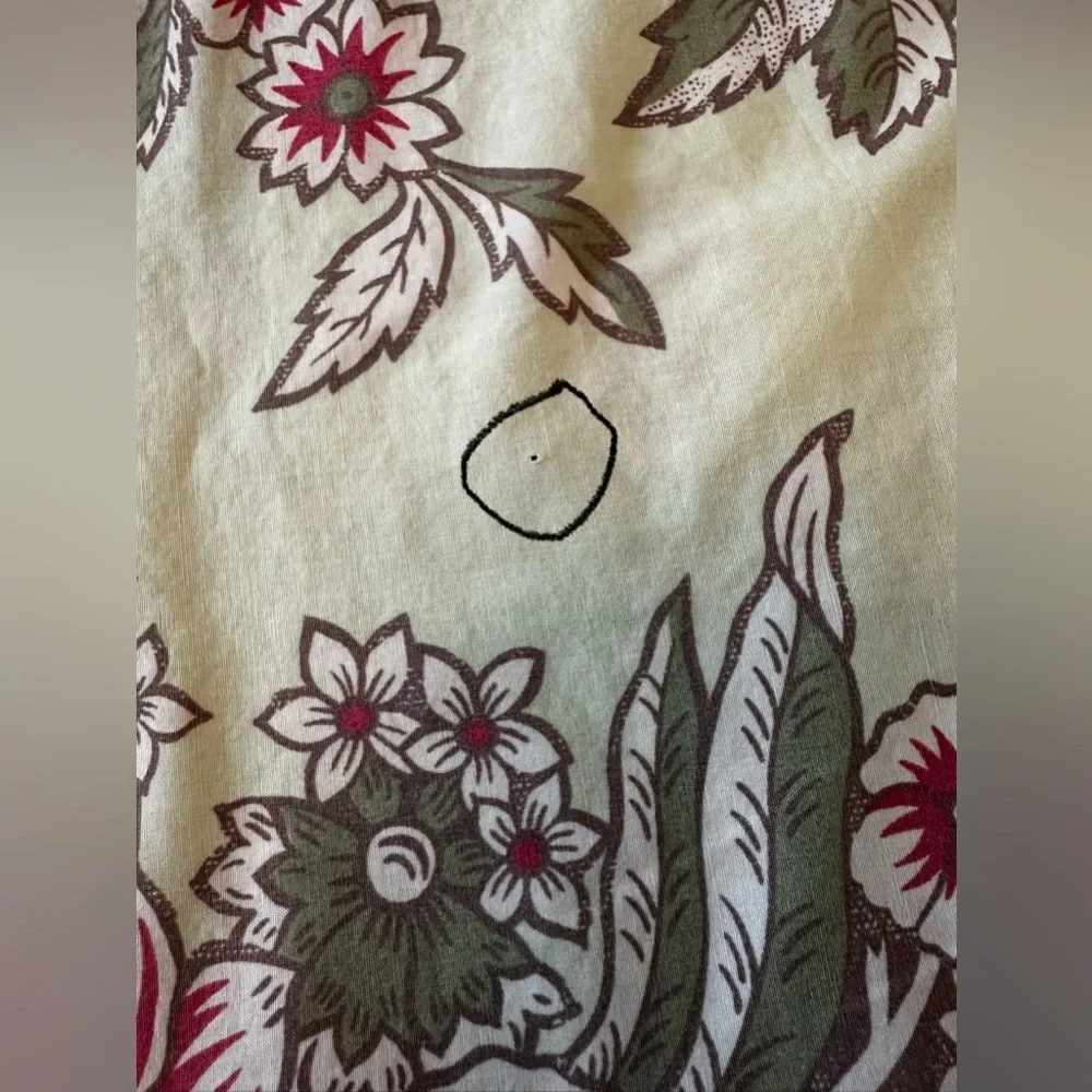 Pottery Barn Duvet Cover Light Green Pink Floral Boho Cottagecore 94”x80”